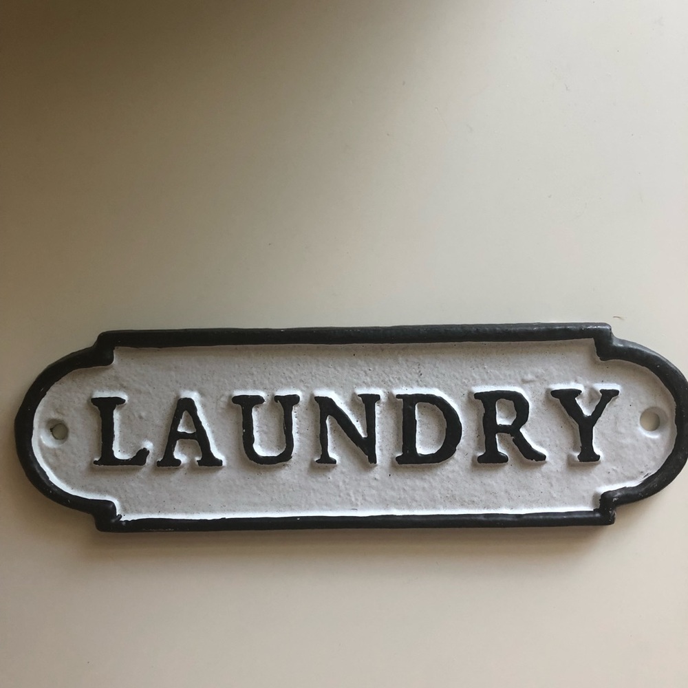 Pottery Barn Laundry Sign